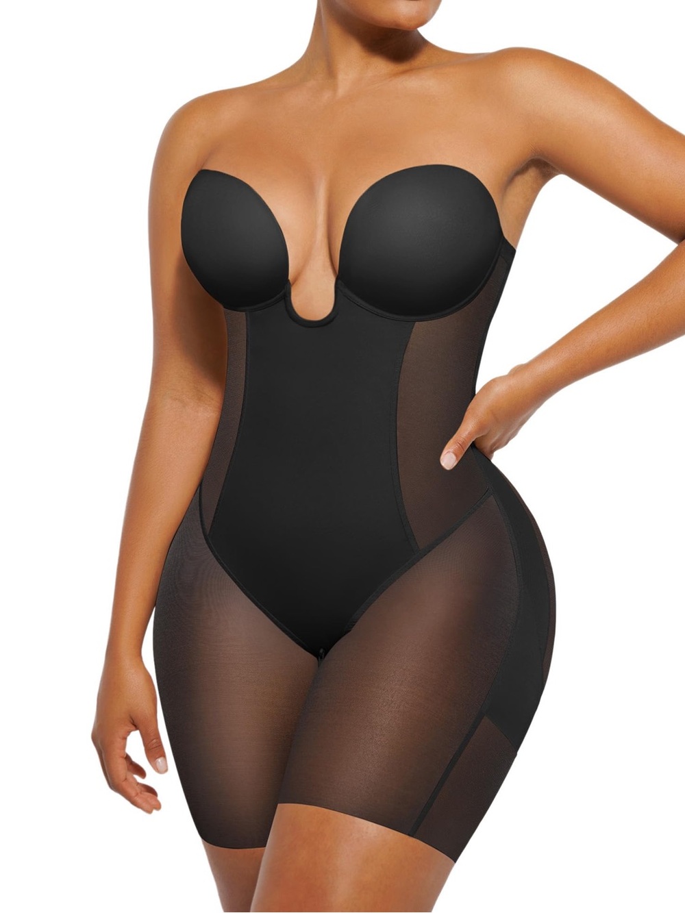 Shapellx Strapless Body Shaper Shapewear Women’s US Size S+ Black Underwire